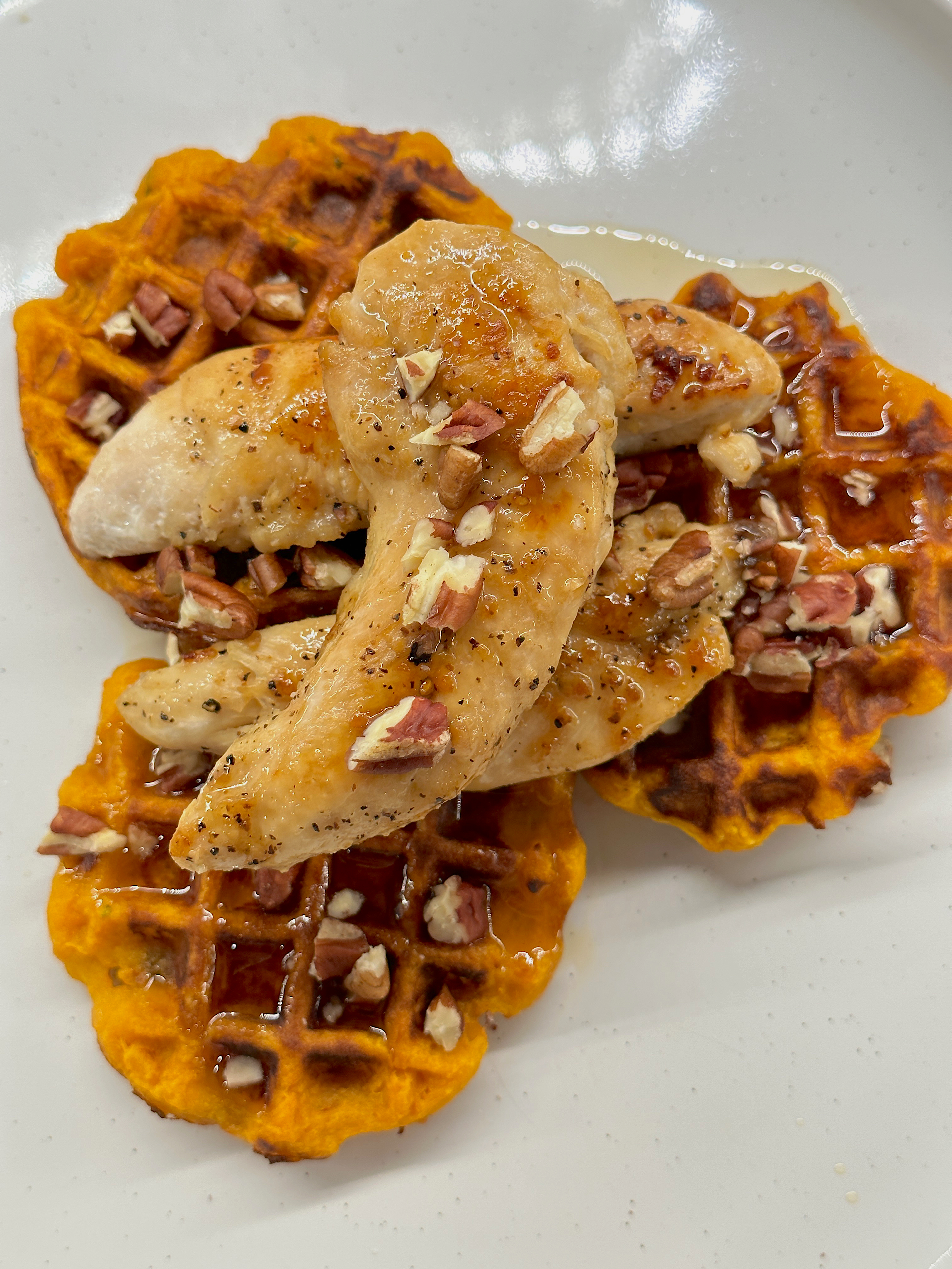 Sweet Potato Chicken and Waffles