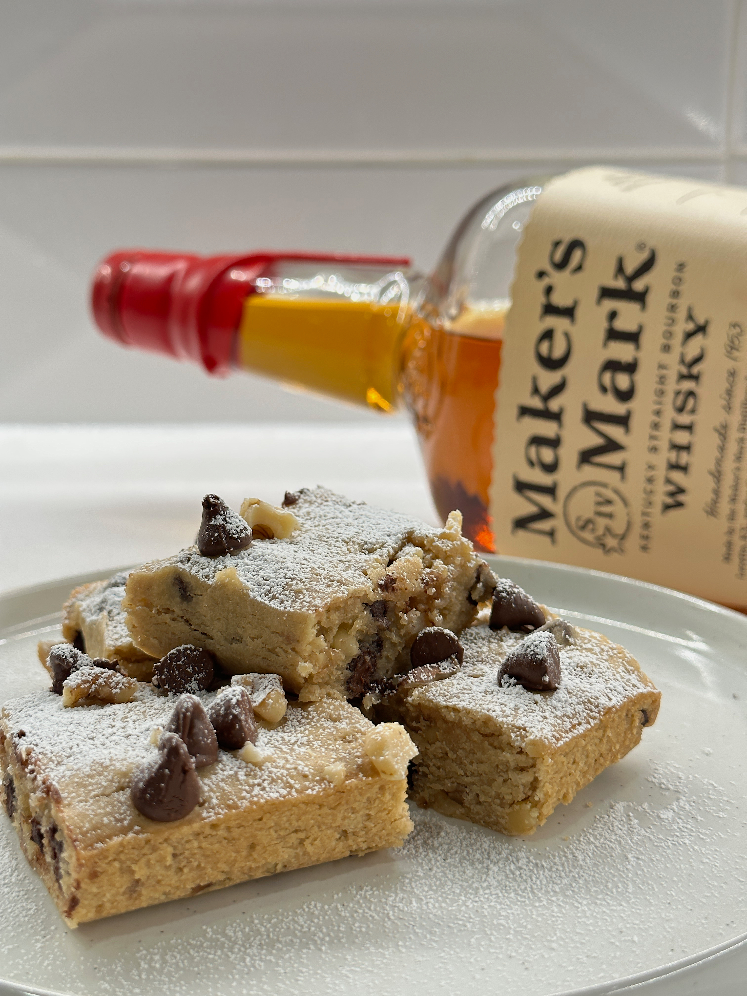 Bourbon Chocolate Chip Blondies